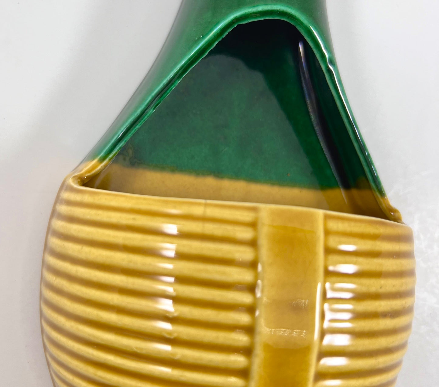 Italian Wine Bottle Ceramic Wall Pocket, 1950s