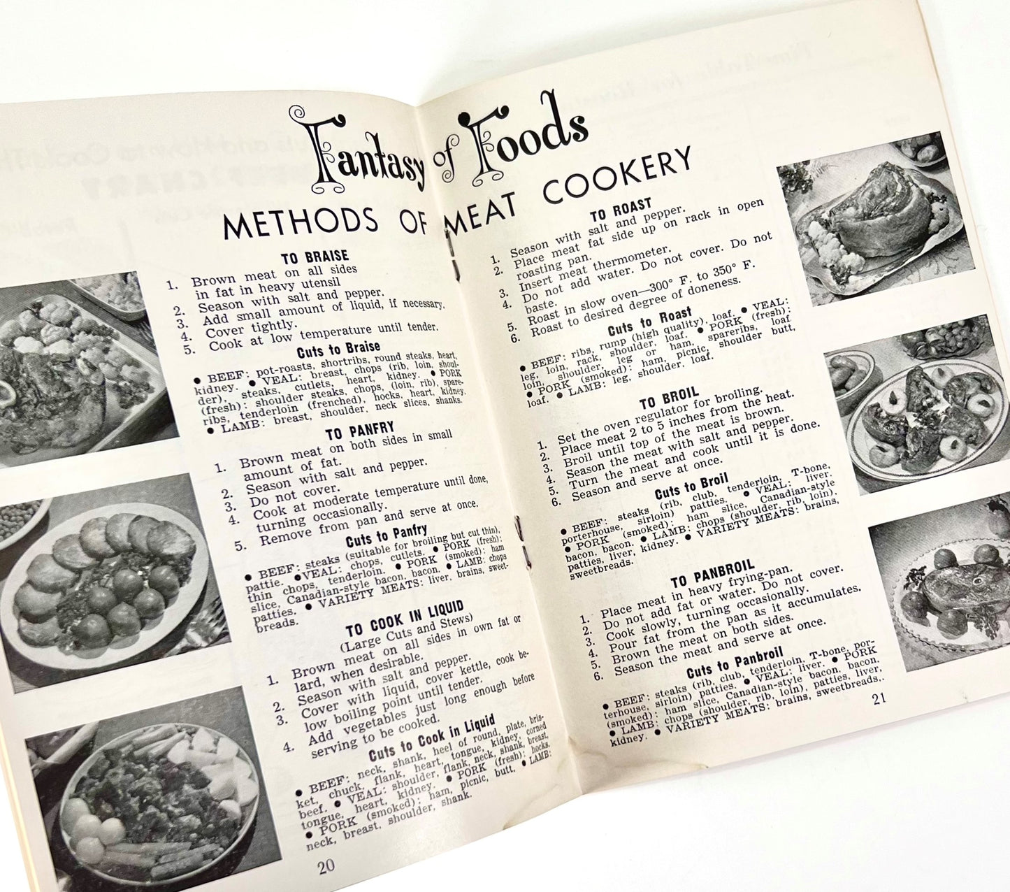 Fantasy of Foods Cook Book from WEEU Radio, UGI Gas, and The National Live Stock and Meat Board, 1960