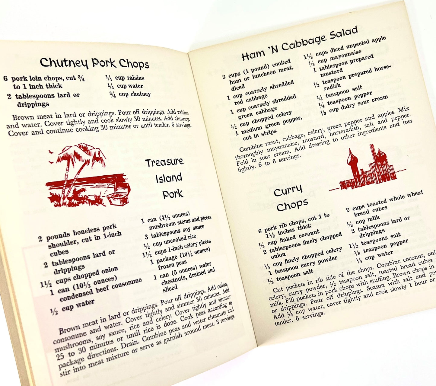 Food-time USA Cookbook from The National Live Stock and Meat Board and WEEU Radio, 1959