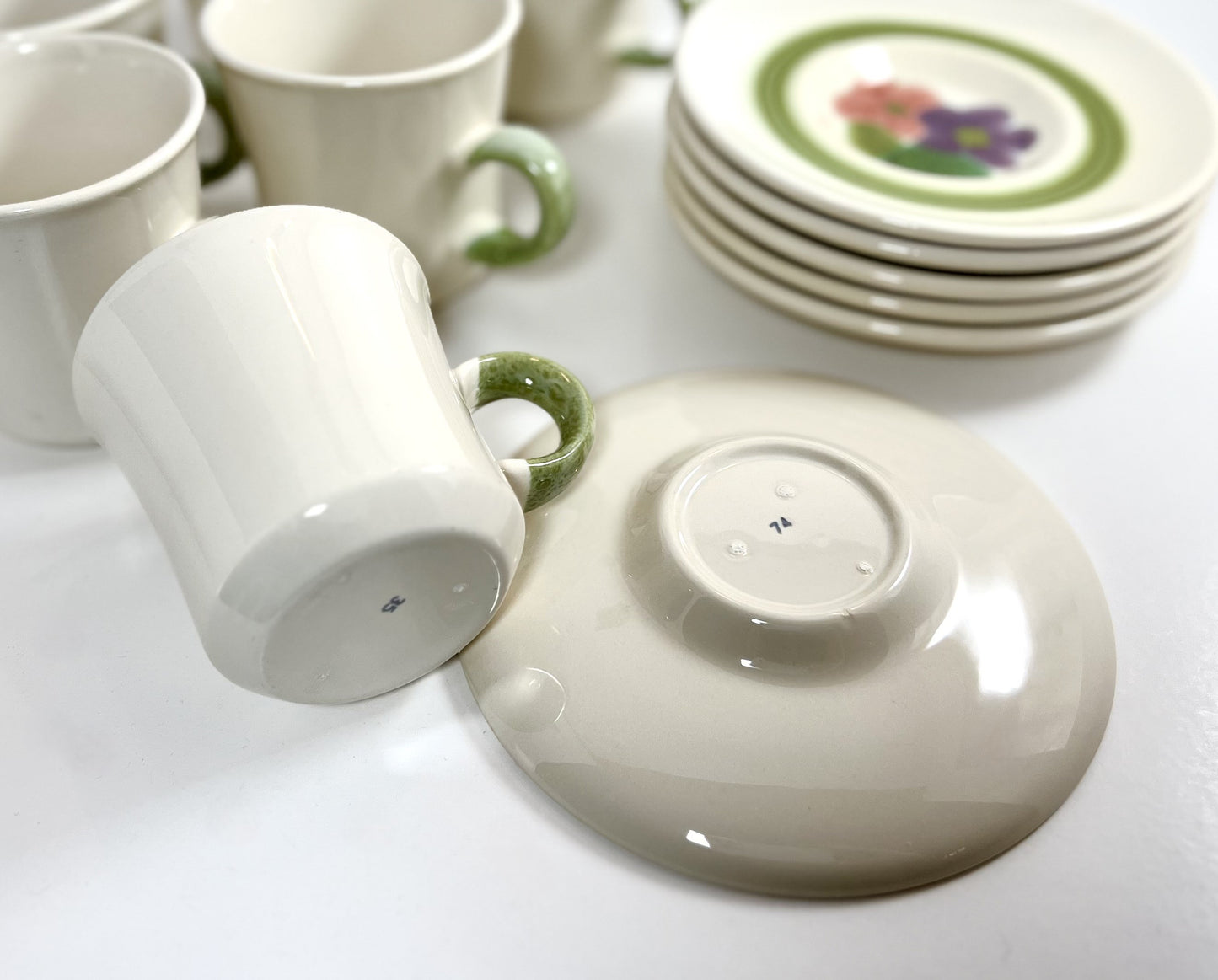 Franciscan Floral Earthenware Cup and Saucer, 1970s