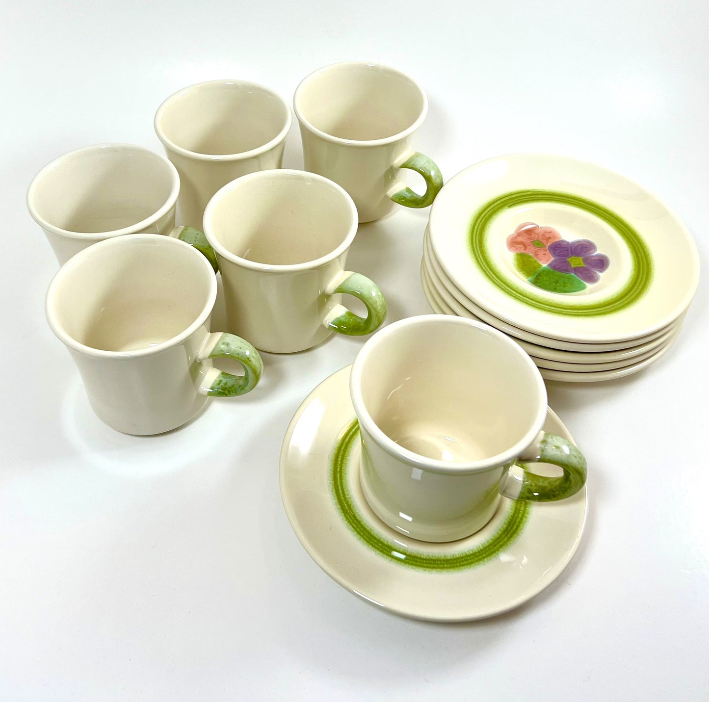 Franciscan Floral Earthenware Cup and Saucer, 1970s