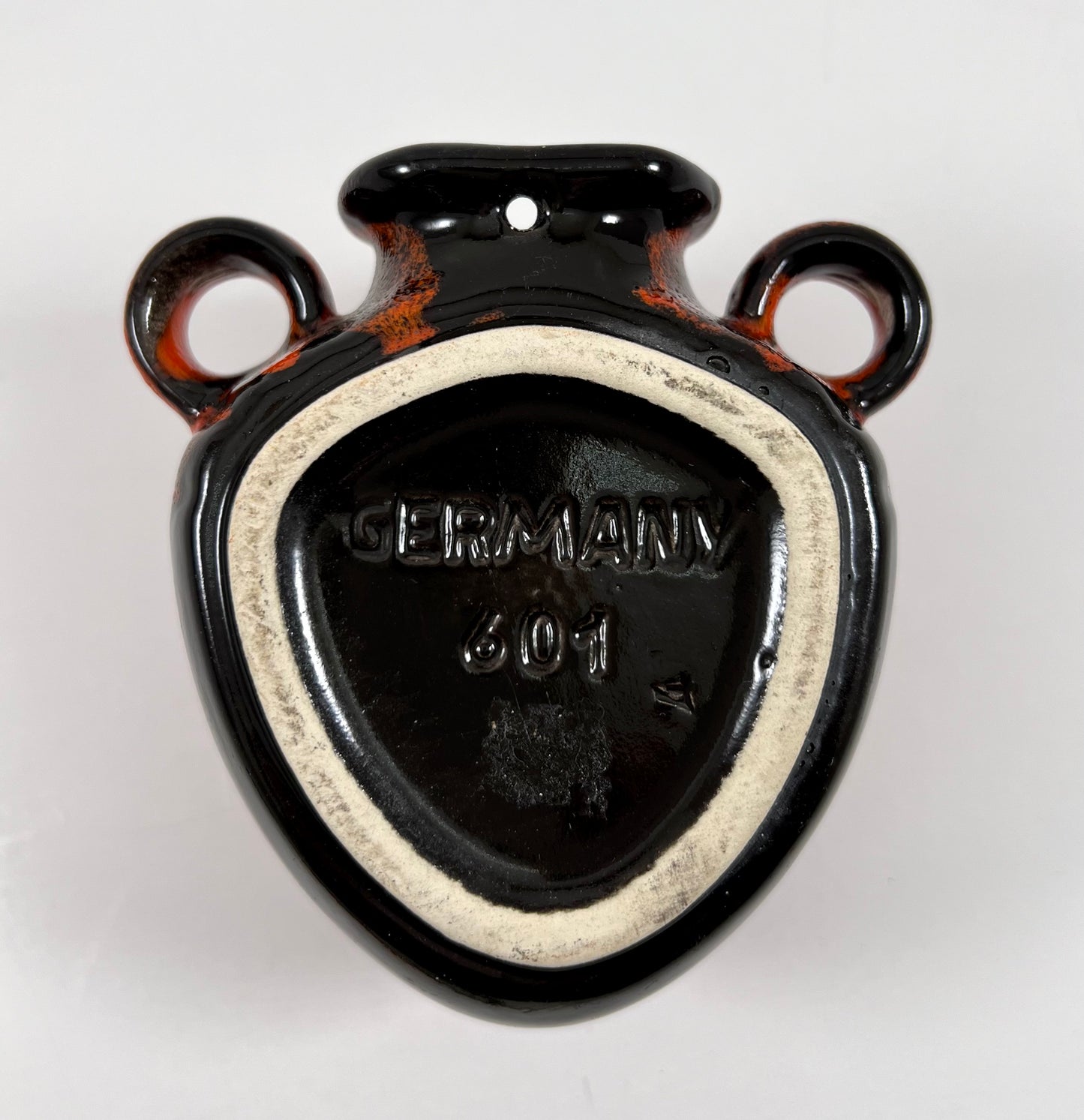 Wall Pocket, Fire Ember Orange Urn-shaped, Germany