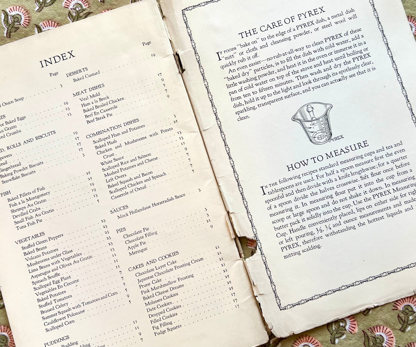 Pyrex Experts Book on Better Cooking, 1924 Recipe Booklet with Friends Promo