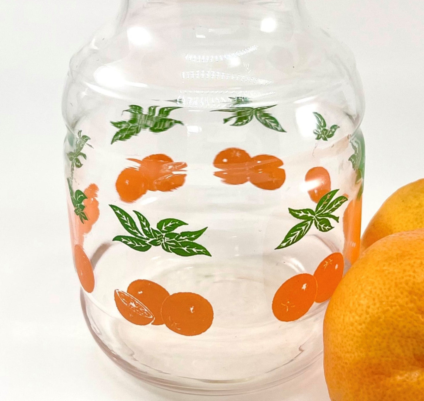 Orange Juice Carafe with Lid, Anchor Hocking, 1950s