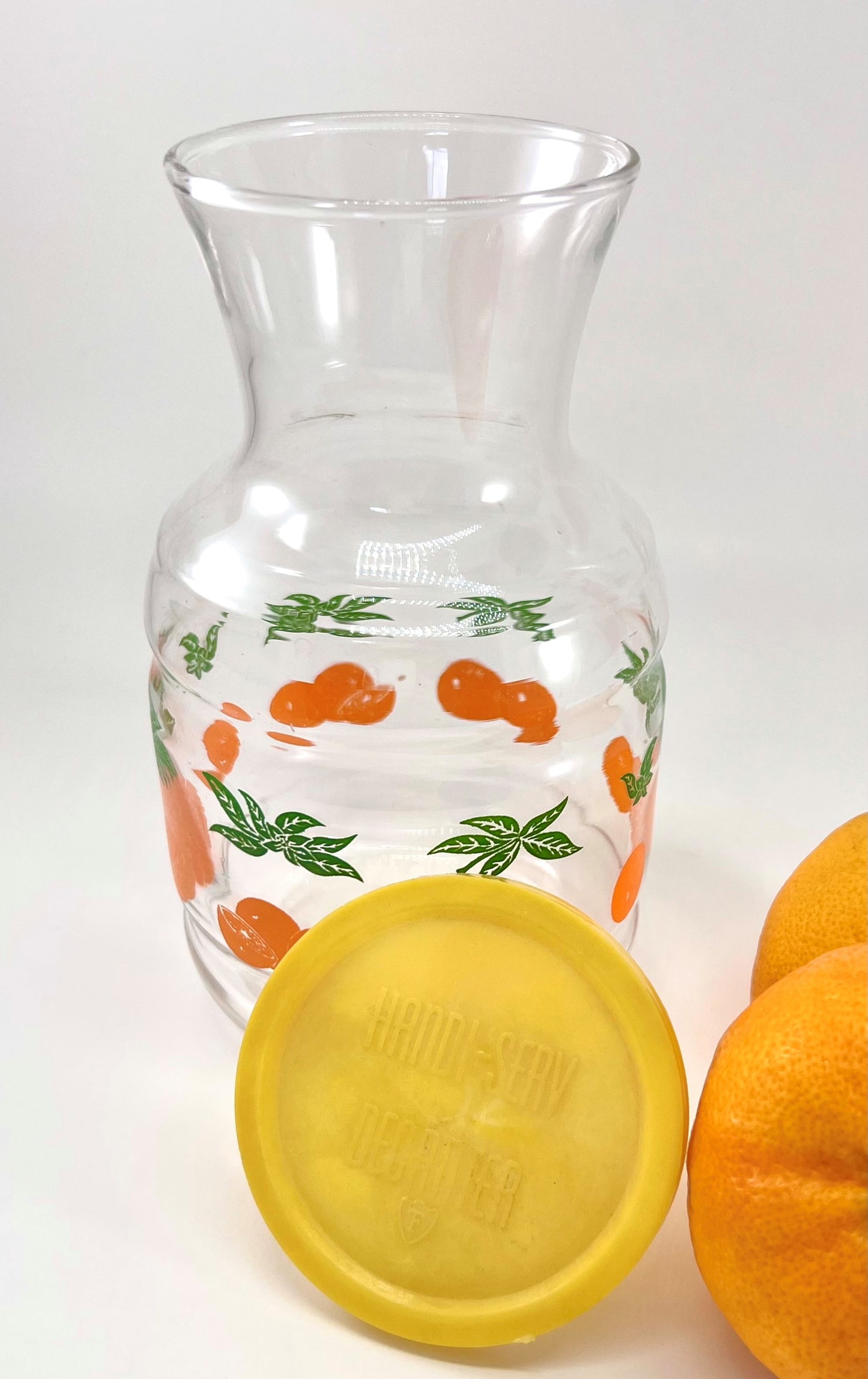 Orange Juice Carafe with Lid, Anchor Hocking, 1950s