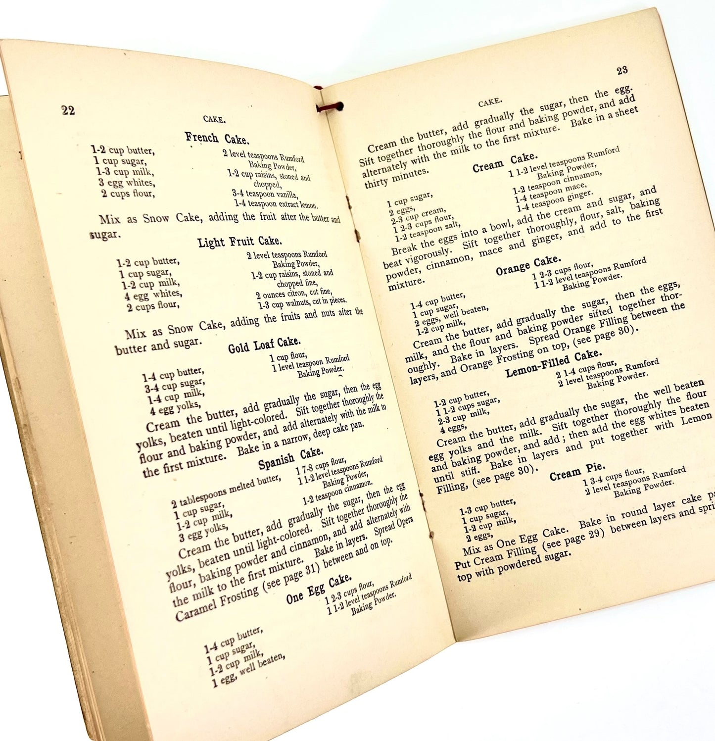 The Rumford Cook Book, by Fannie Farmer, c. 1910