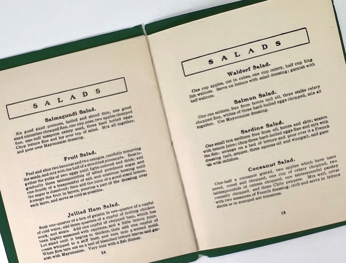 Miss Salad and Her Trousseau Booklet with 32 Salad and Salad Dressing Recipes, 1901