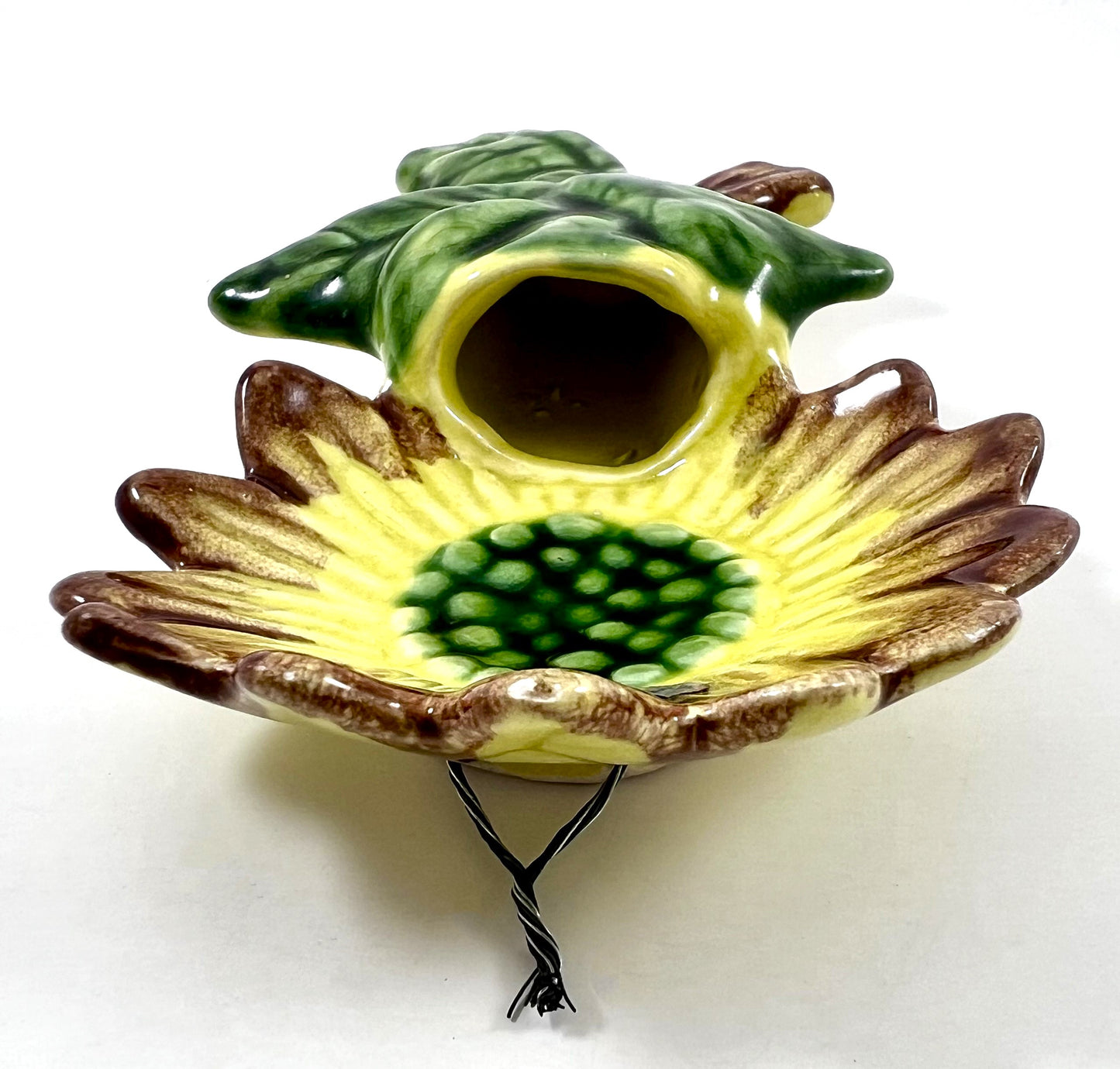 Sunflower Ceramic Wall Pocket, Walker Potteries, California, 1940s