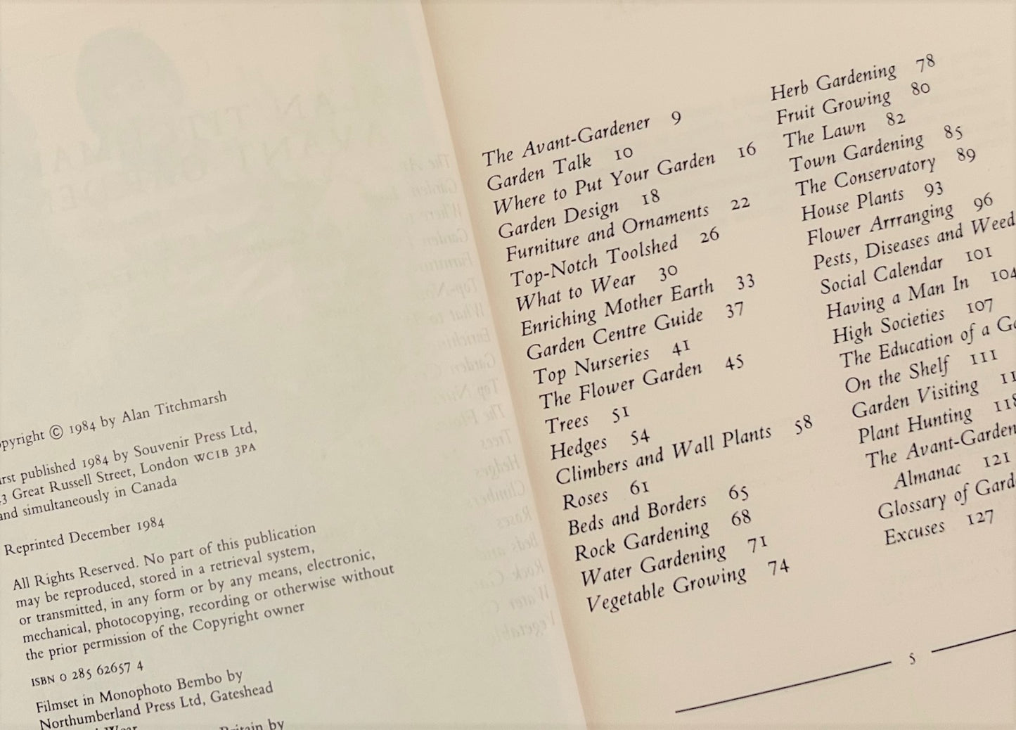 Avant-Gardening, A Guide to One-Upmanship in the Garden by Alan Titchmarsh, 1984