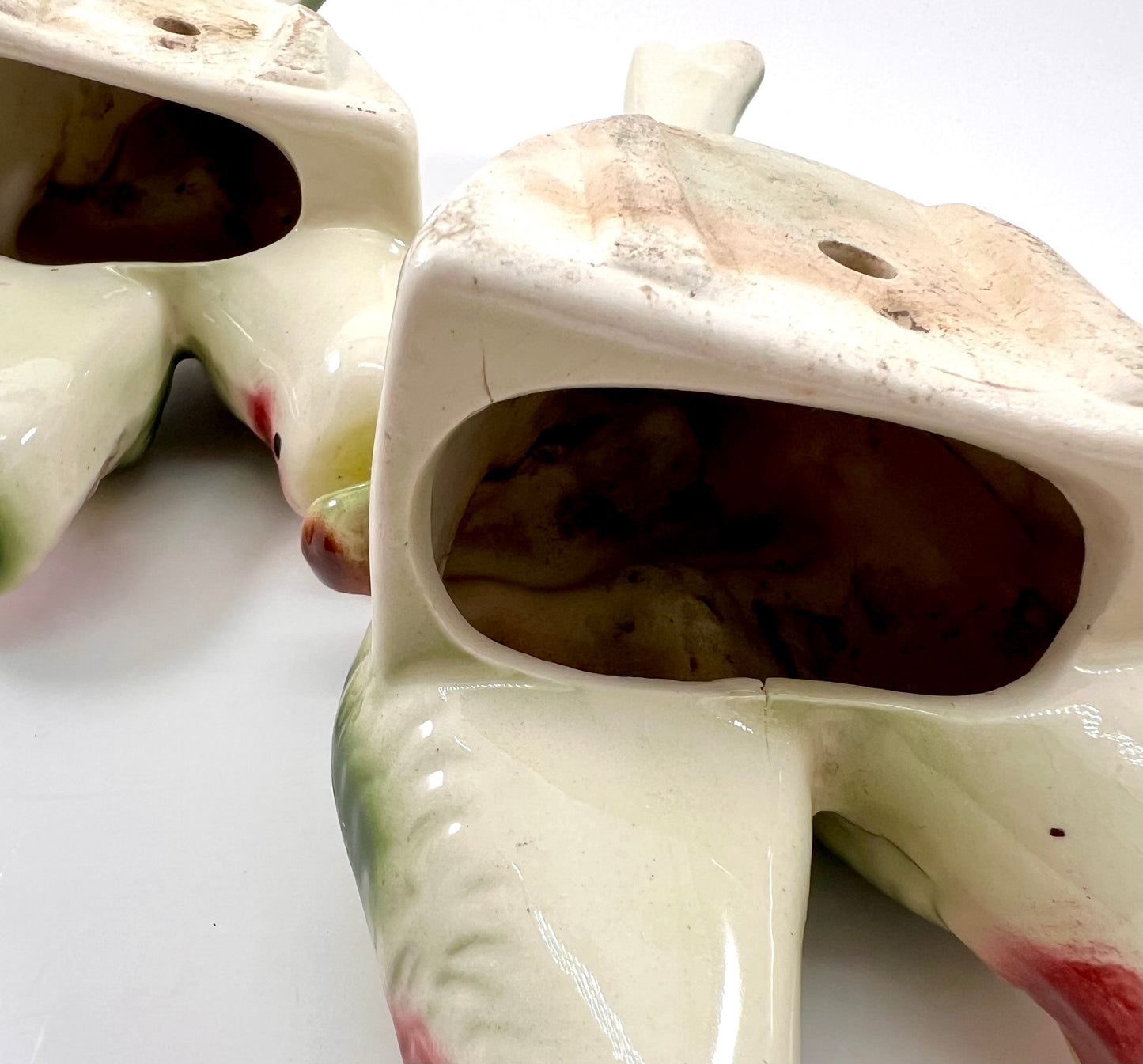 Parakeet Wall Pocket Pair, Royal Copley, Mid-century