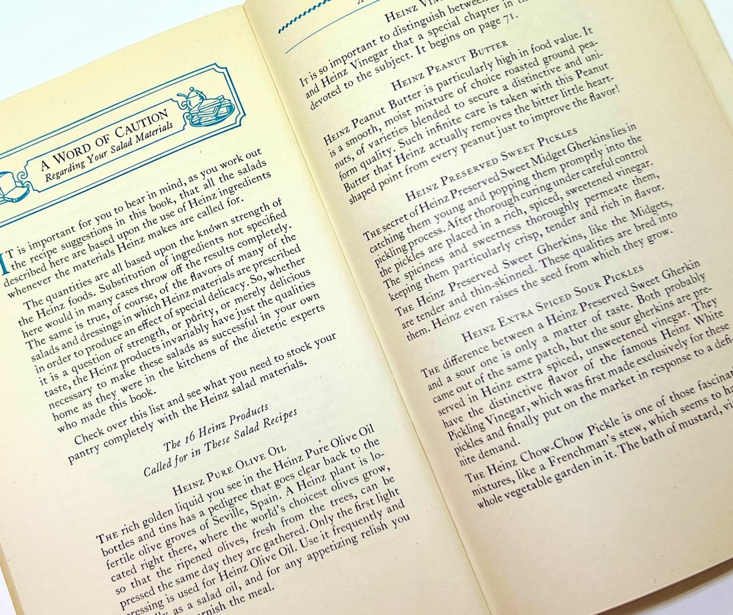 Heinz Book of Salads Cookbook, 1925