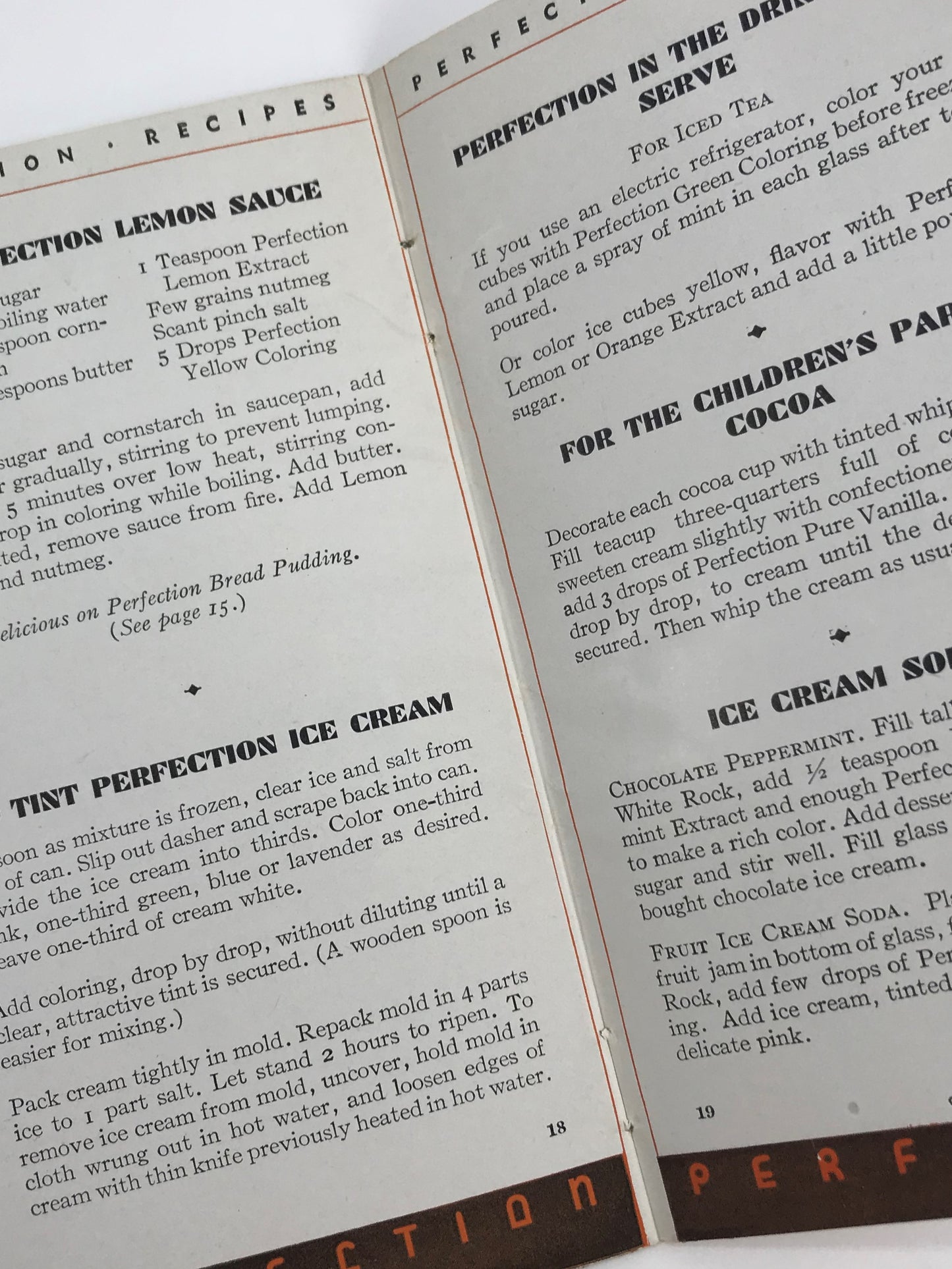 Perfection Cook Book, California Perfume Company Extracts, c. 1930
