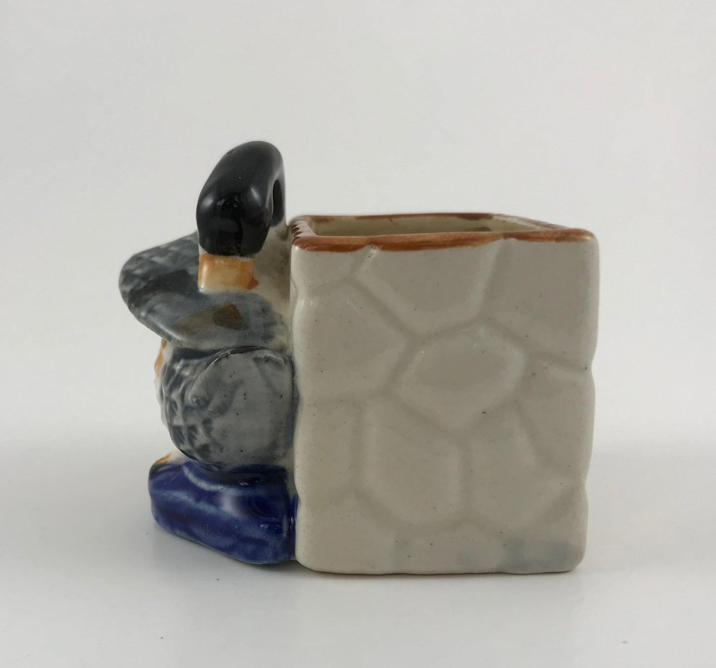 Occupied Japan Ceramic Duck Wall Pocket Planter 1940s