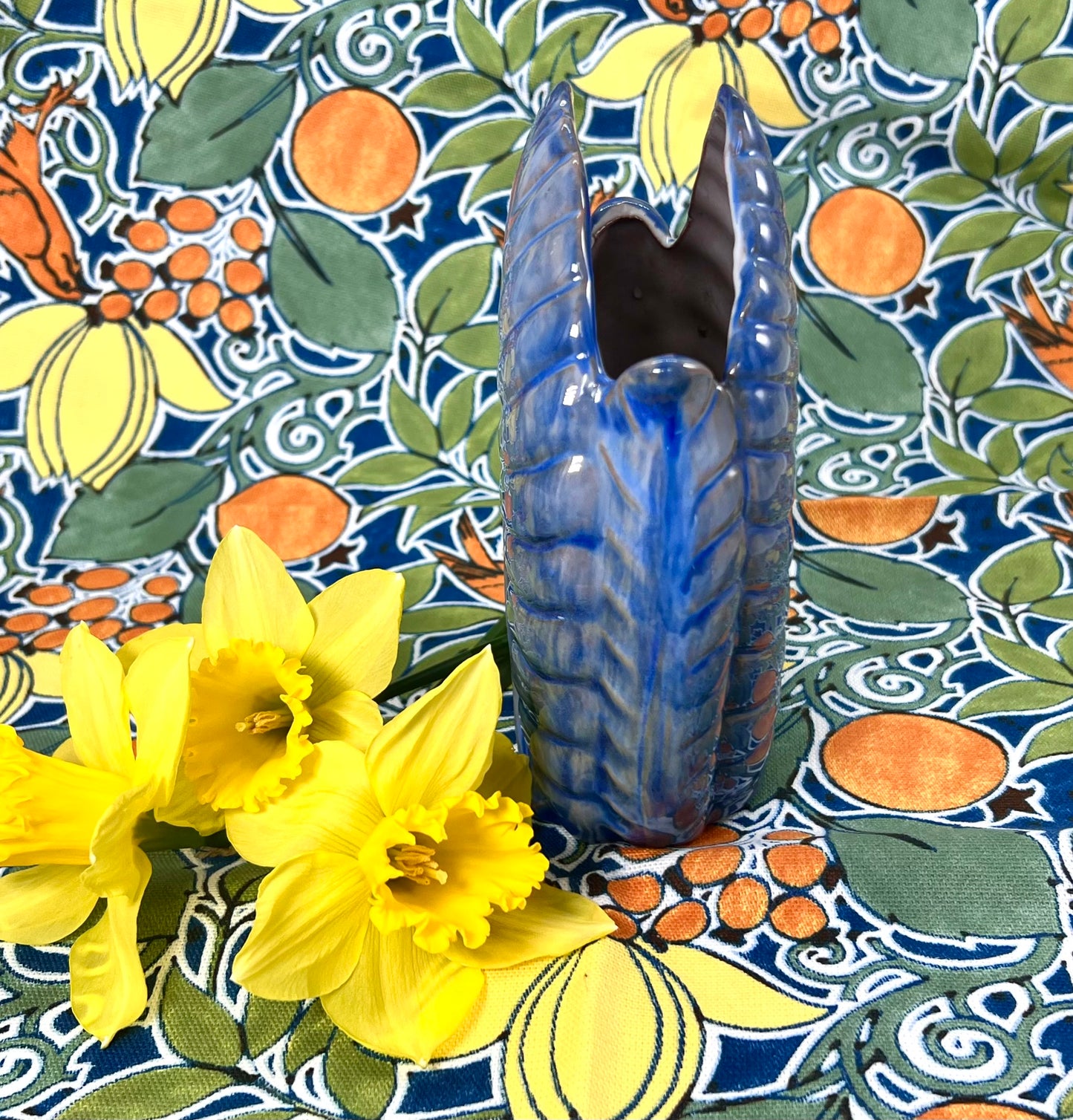 Stangl Terra Rose Standing Leaf Vase, Mid-century