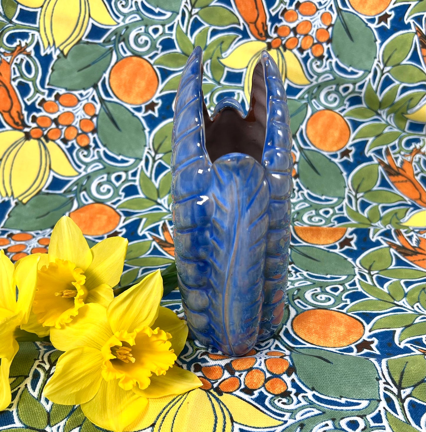 Stangl Terra Rose Standing Leaf Vase, Mid-century