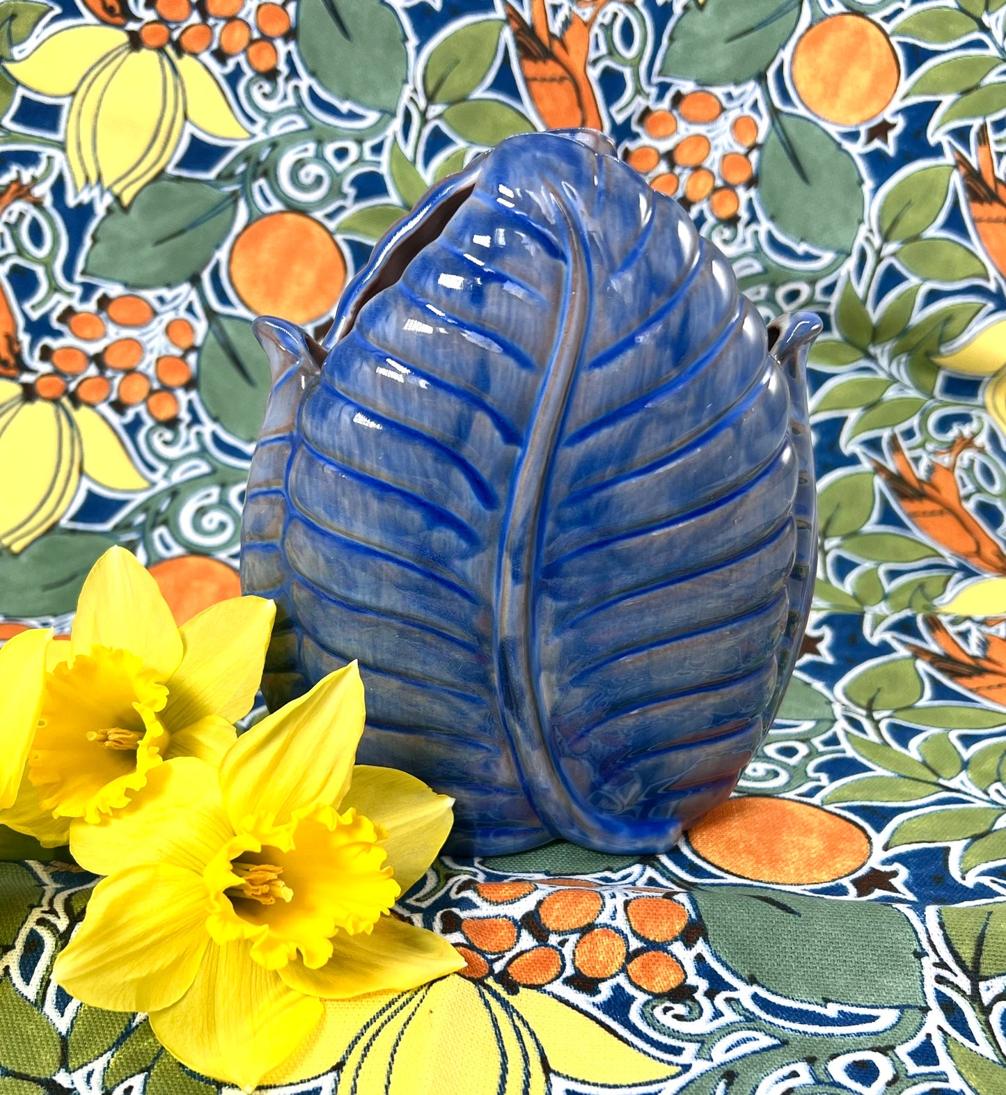Stangl Terra Rose Standing Leaf Vase, Mid-century
