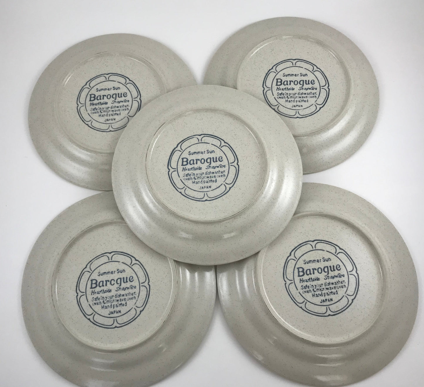 Hearthside Pottery, Summer Sun Baroque Pattern, Stoneware Dinner Plates