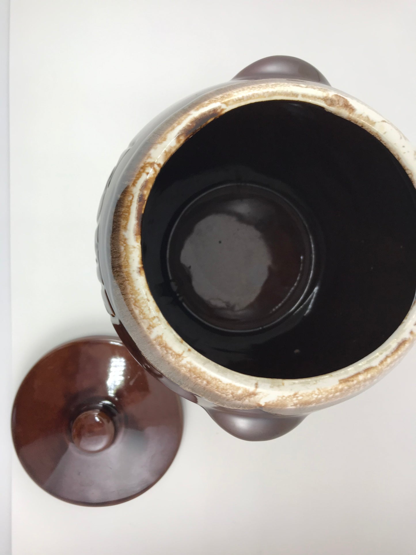 McCoy Brown Drip Glaze Cookie Jar, c. 1968