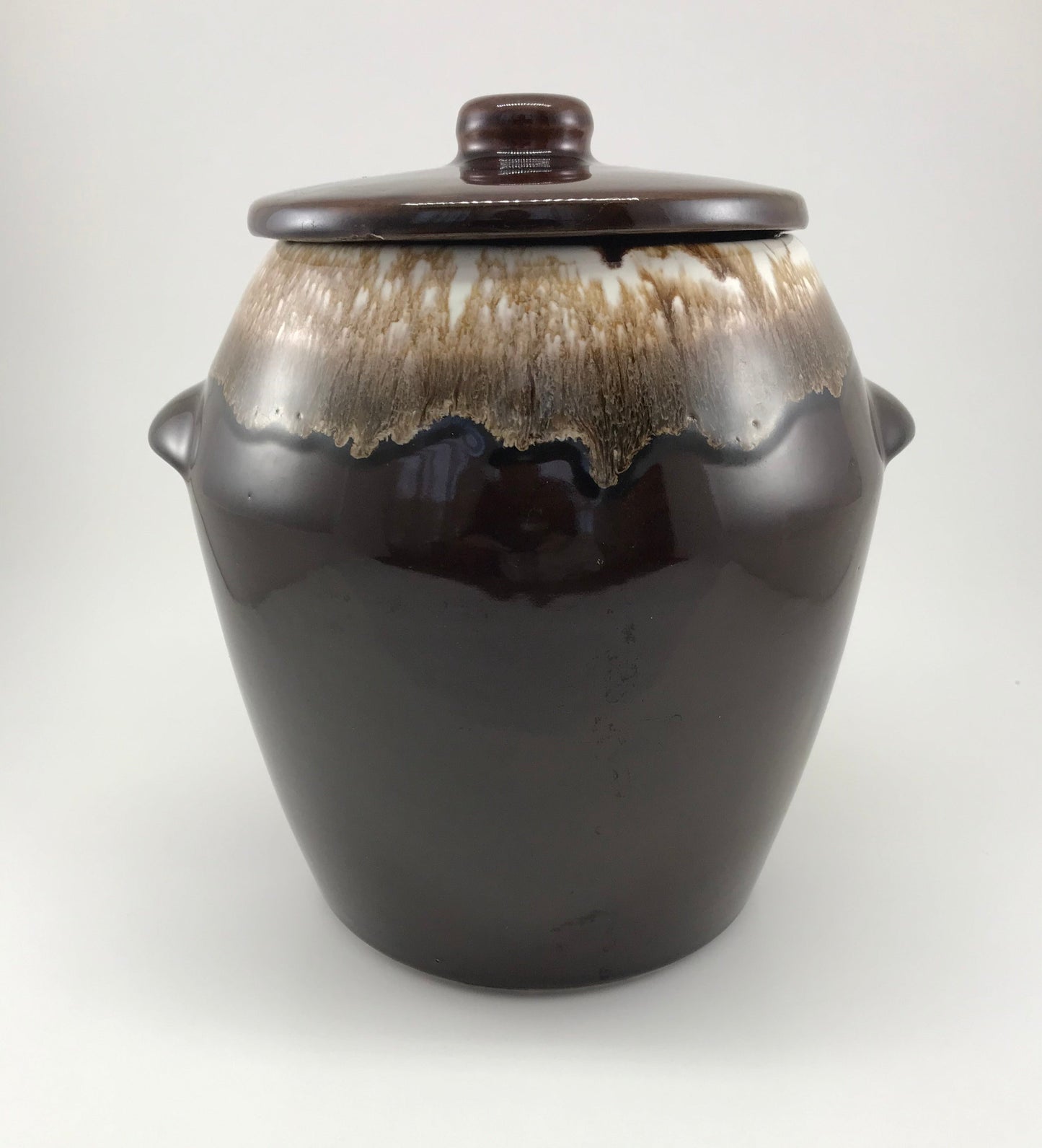 McCoy Brown Drip Glaze Cookie Jar, c. 1968