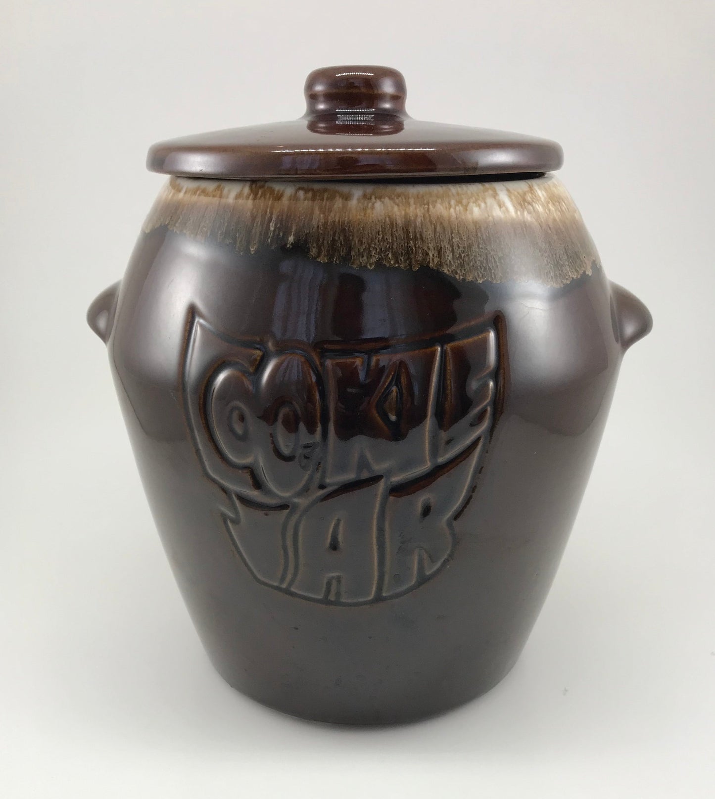 McCoy Brown Drip Glaze Cookie Jar, c. 1968