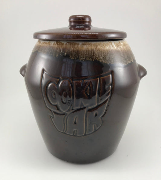 McCoy Brown Drip Glaze Cookie Jar, c. 1968