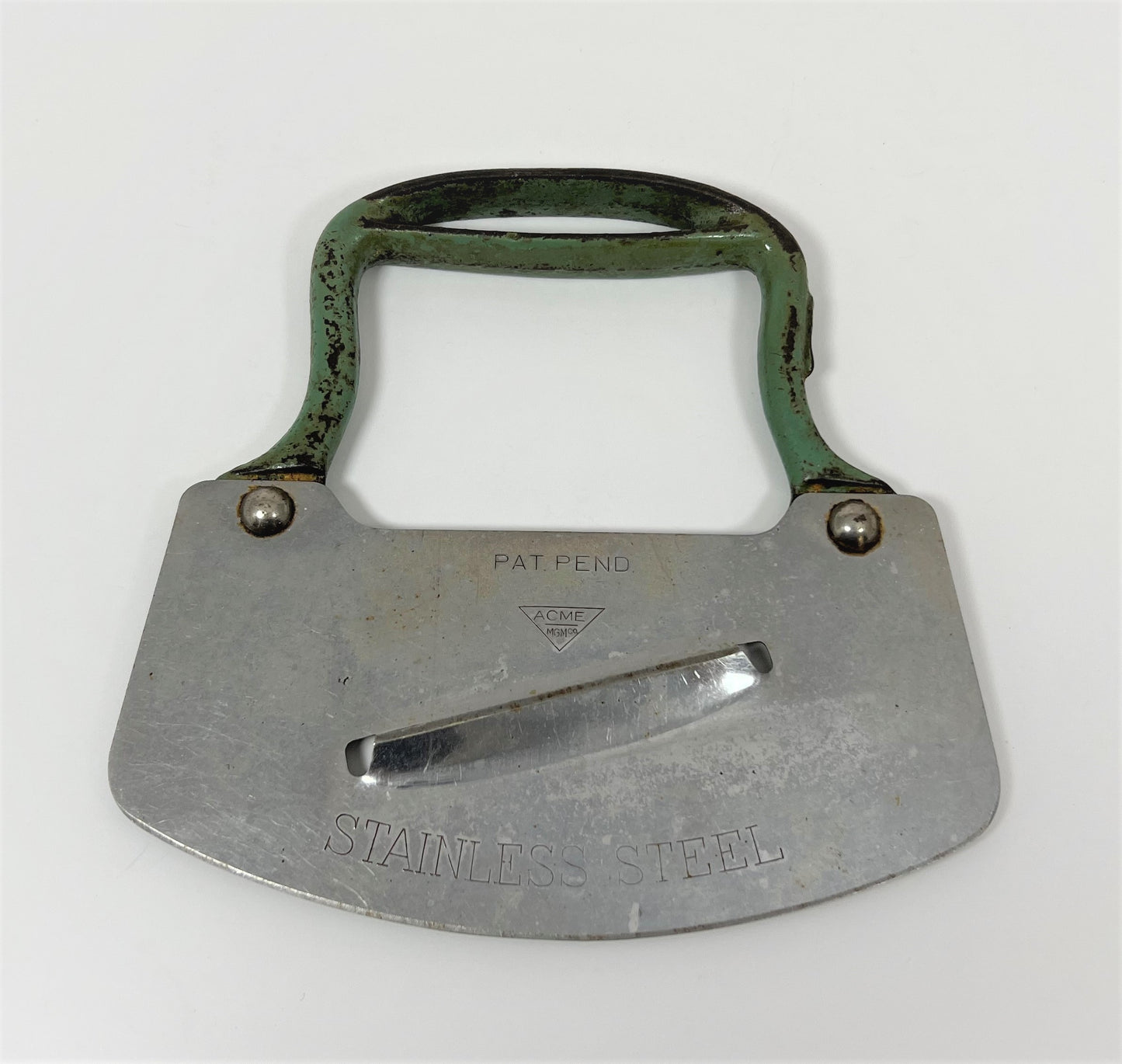 Vegetable Chopper with Slicer, Acme MCM Co. Stainless Steel and Cast Iron, 1930s