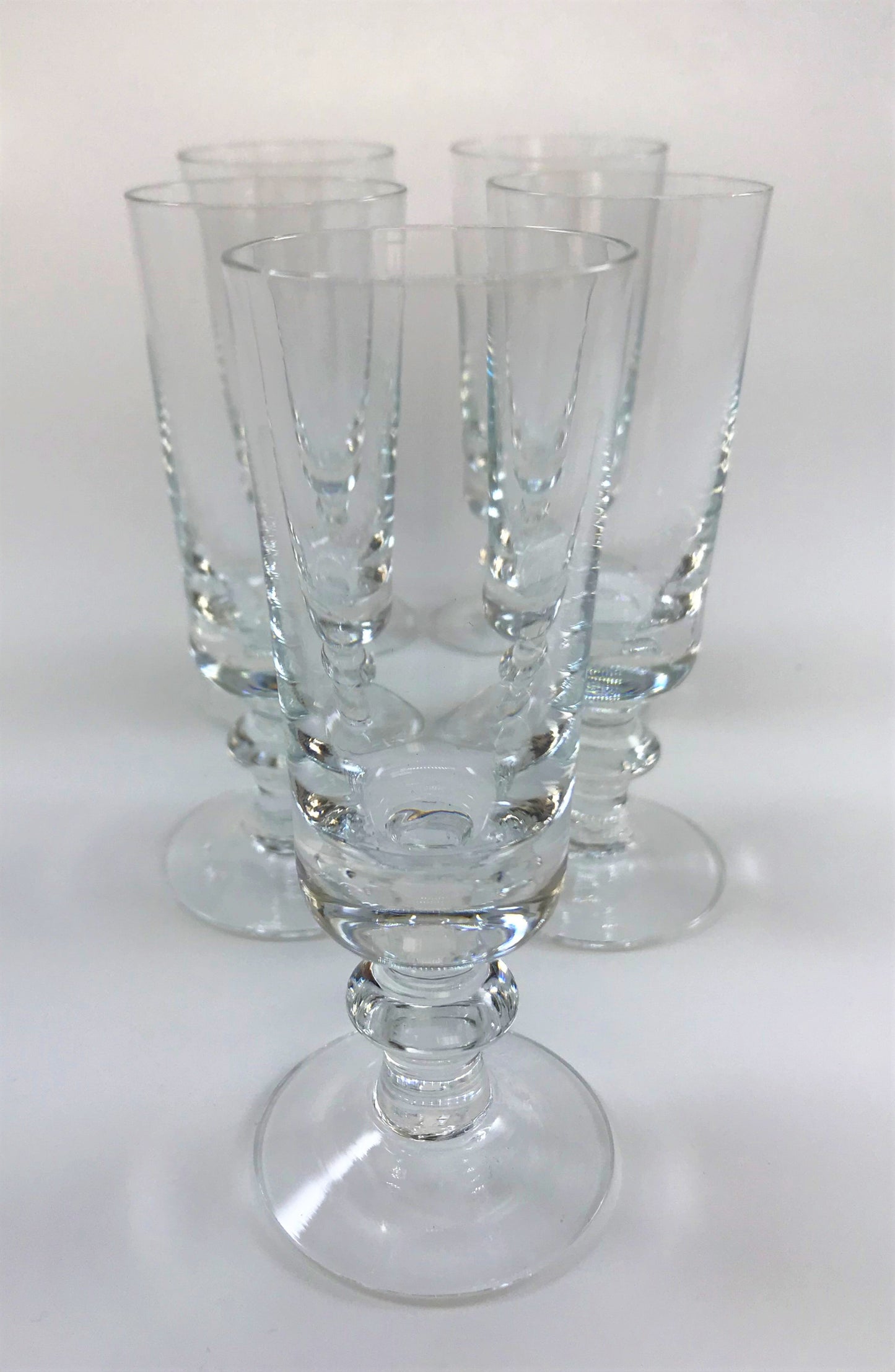 Mid-century Barware Set of Five Cordial Glasses