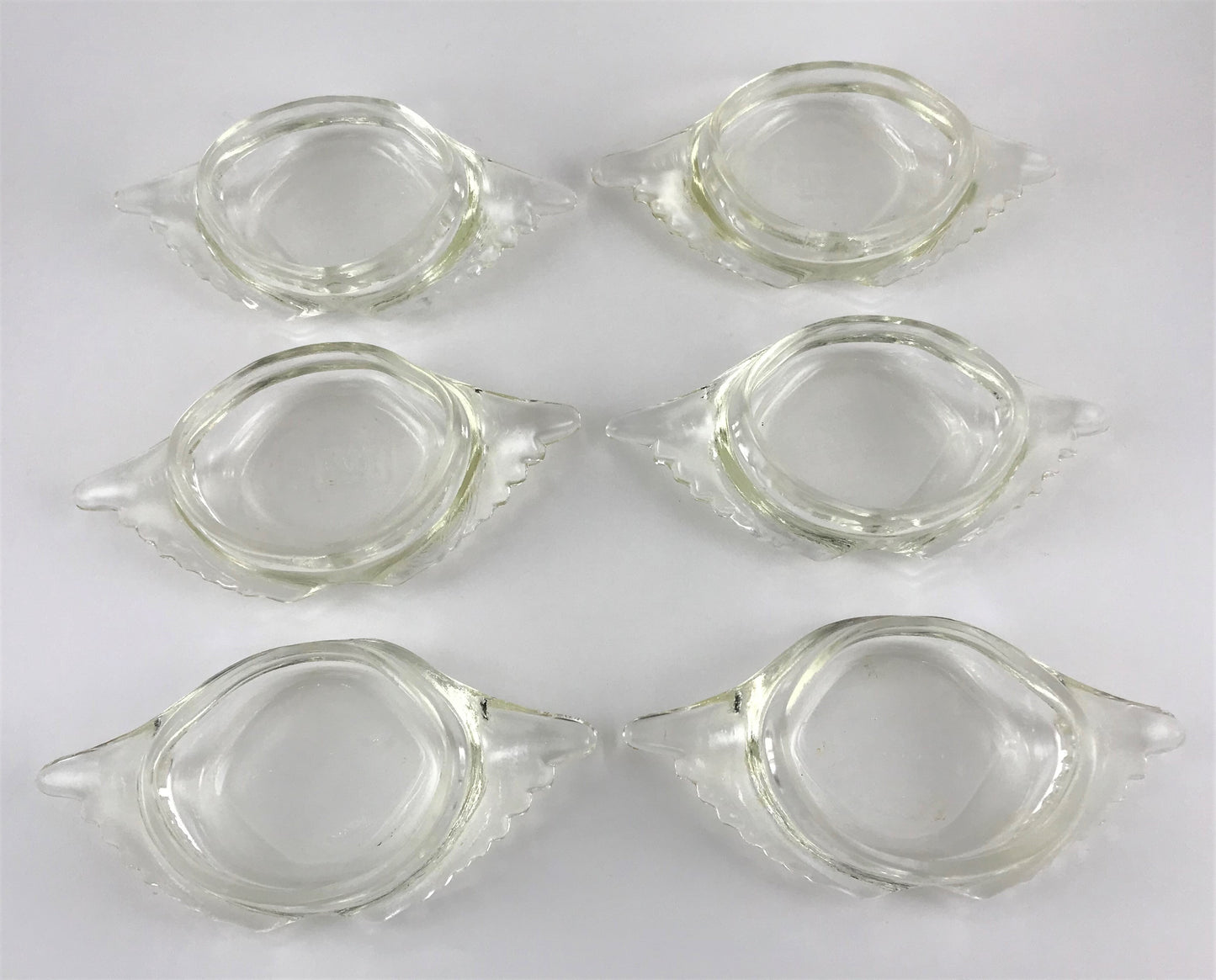 Glasbake Clear Glass Deviled Crab Imperial Baking Shell Set of Six