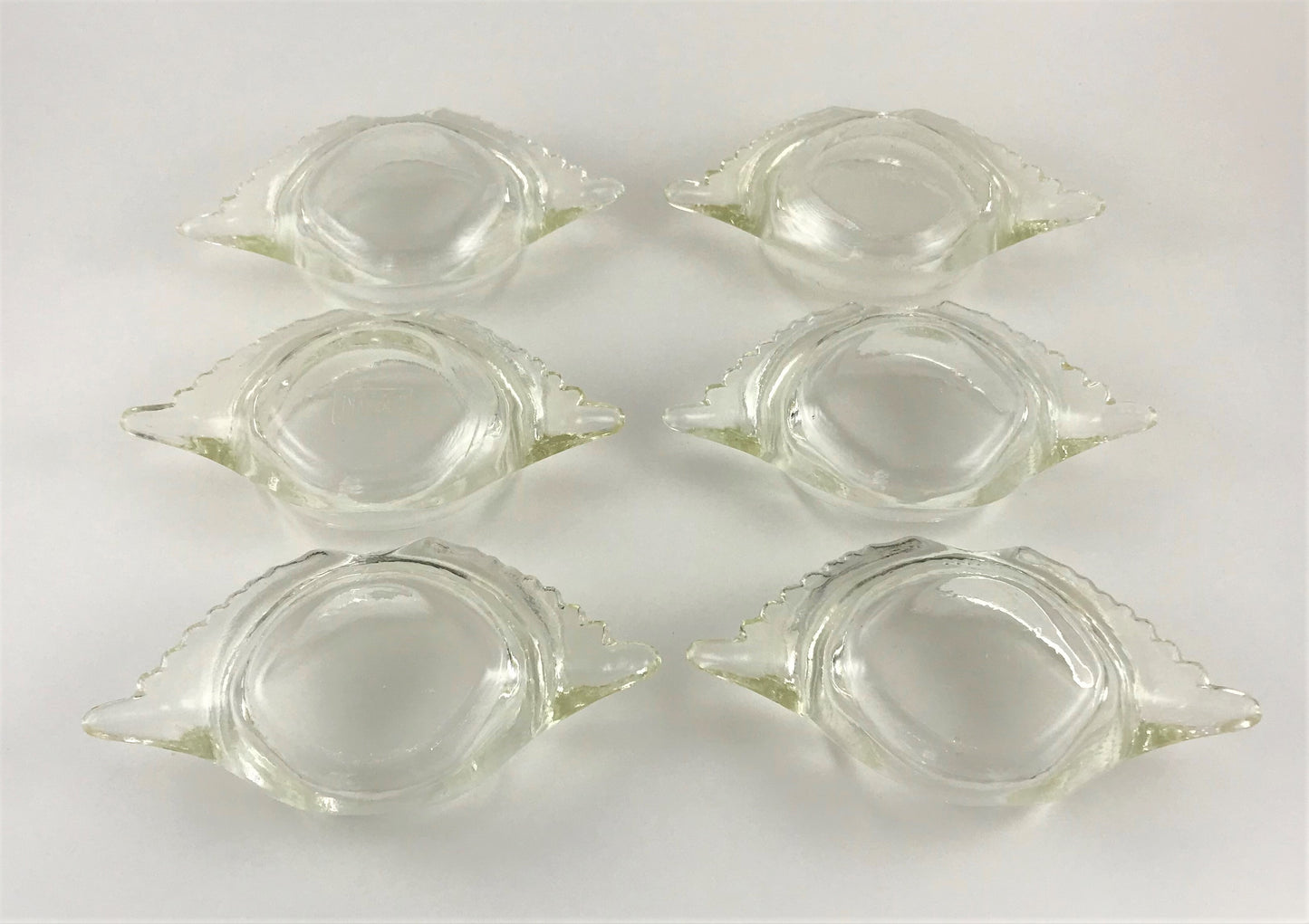 Glasbake Clear Glass Deviled Crab Imperial Baking Shell Set of Six