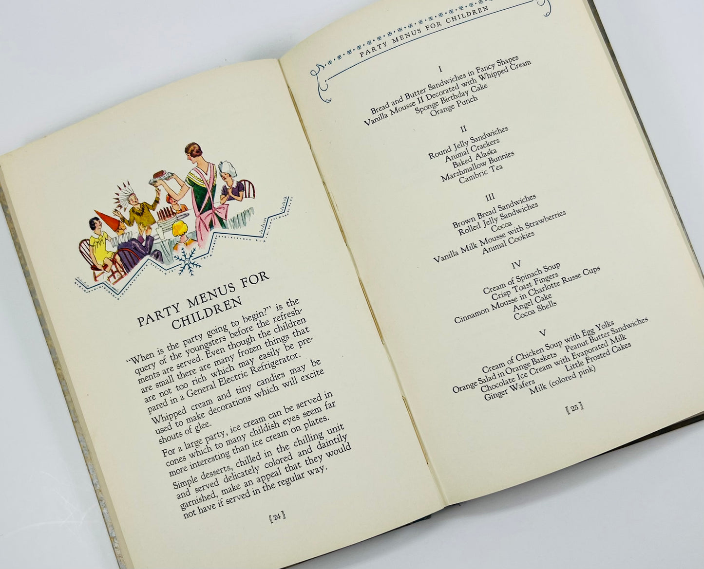 Electric Refrigerator Recipes and Menus Cookbook, General Electric, 1927