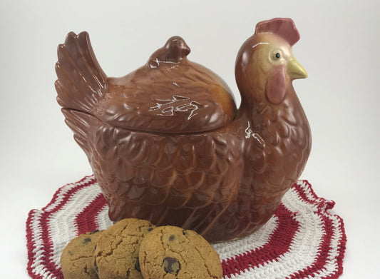 FAPCO Ceramic Hen and Chick Cookie Jar