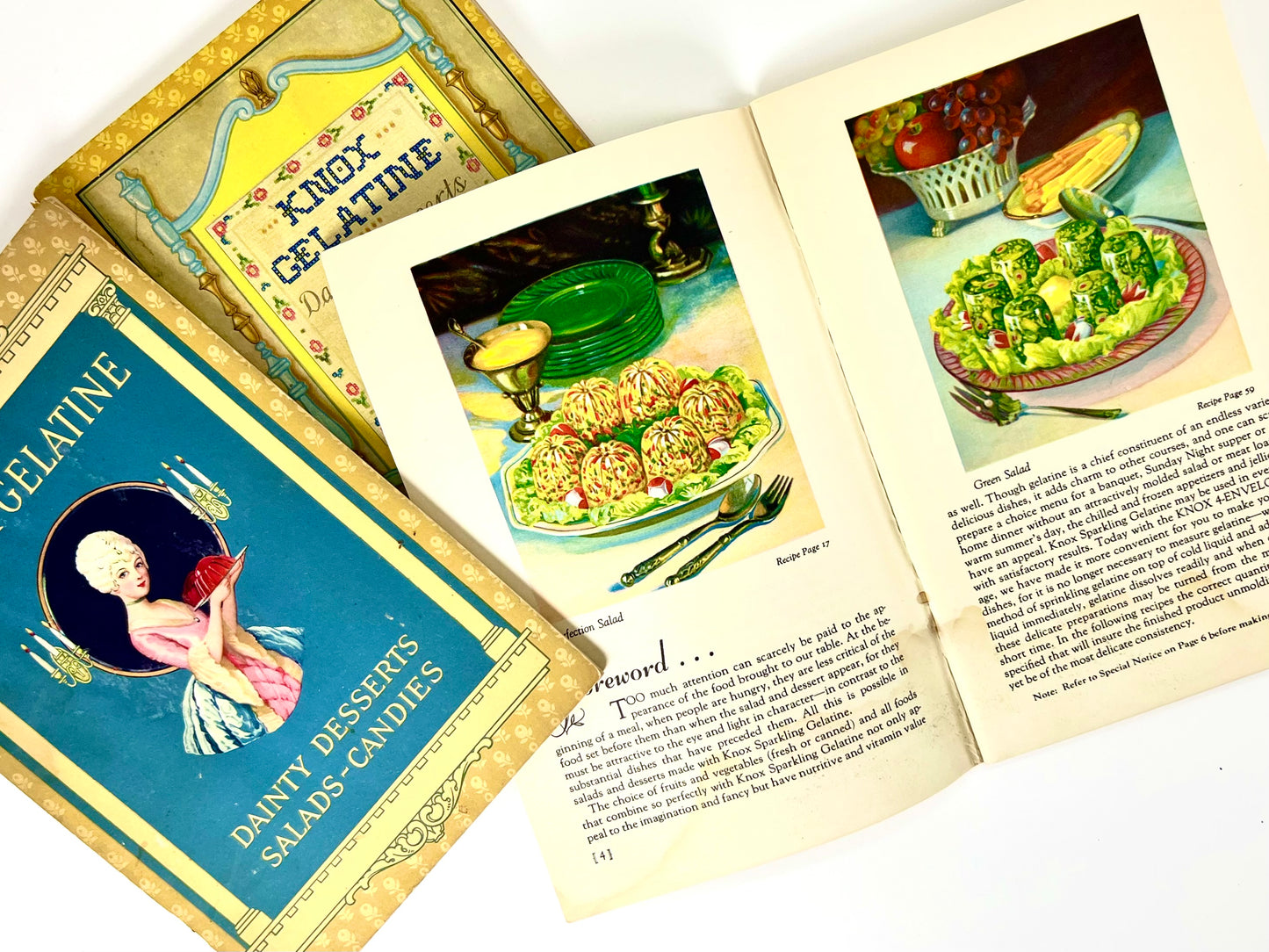 Knox Gelatine Cookbooklet Trio 1927/1929/1933
