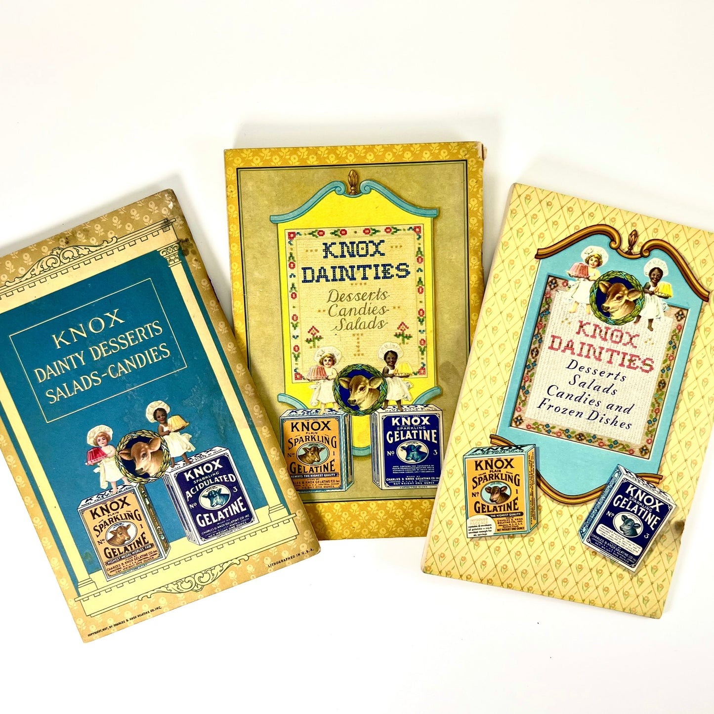 Knox Gelatine Cookbooklet Trio 1927/1929/1933