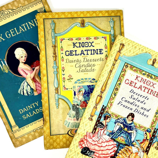 Knox Gelatine Cookbooklet Trio 1927/1929/1933