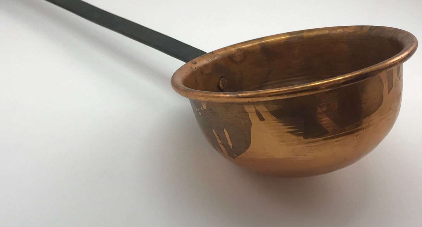 Ladle, Antique Copper with Wrought Iron Handle