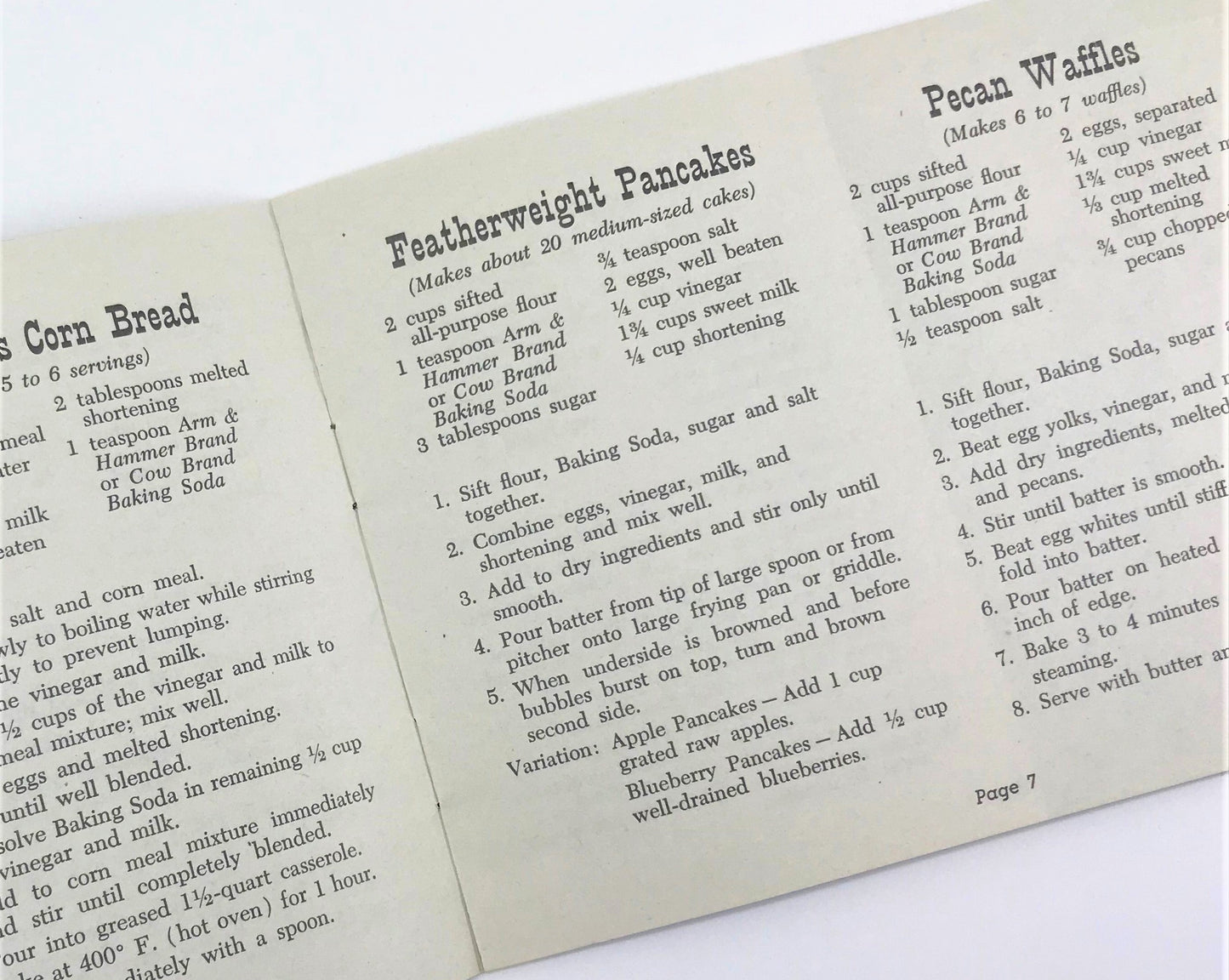 New Fashioned Old-Fashioned Recipes, Mid-century Arm & Hammer Recipe Booklet 1951