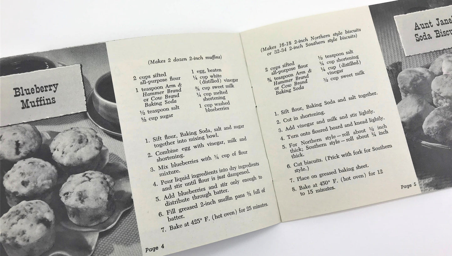 New Fashioned Old-Fashioned Recipes, Mid-century Arm & Hammer Recipe Booklet 1951