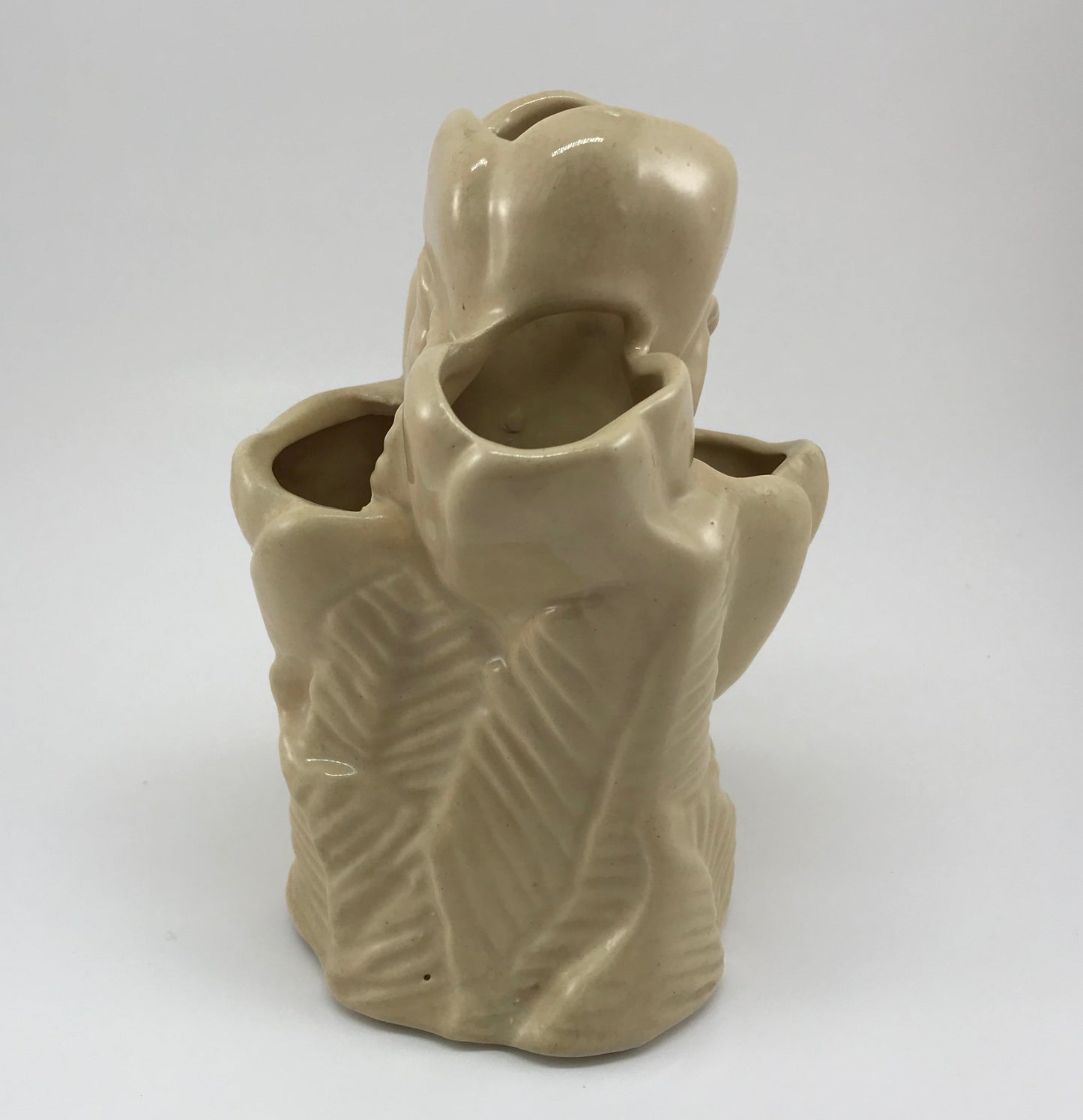Niloak Cream Tulip Vase with Five Openings, 1930s-40s