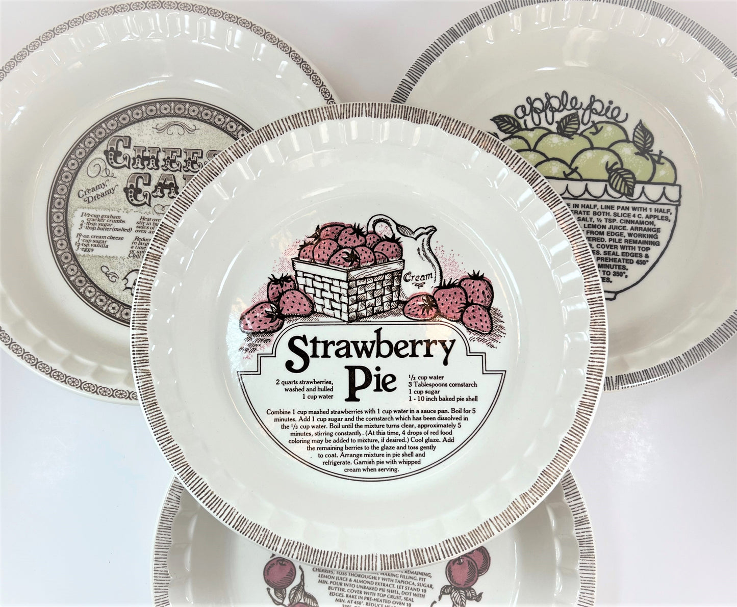Strawberry Pie Recipe Plate, Royal China by Jeanette