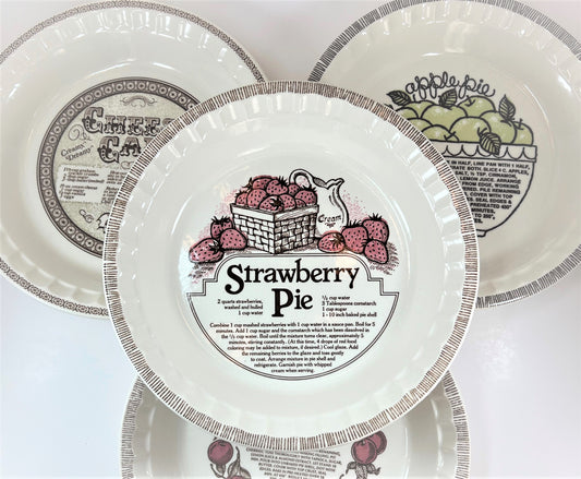 Strawberry Pie Recipe Plate, Royal China by Jeanette