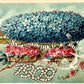 Edwardian Embossed Floral Postcard, 1909 New Year Greetings