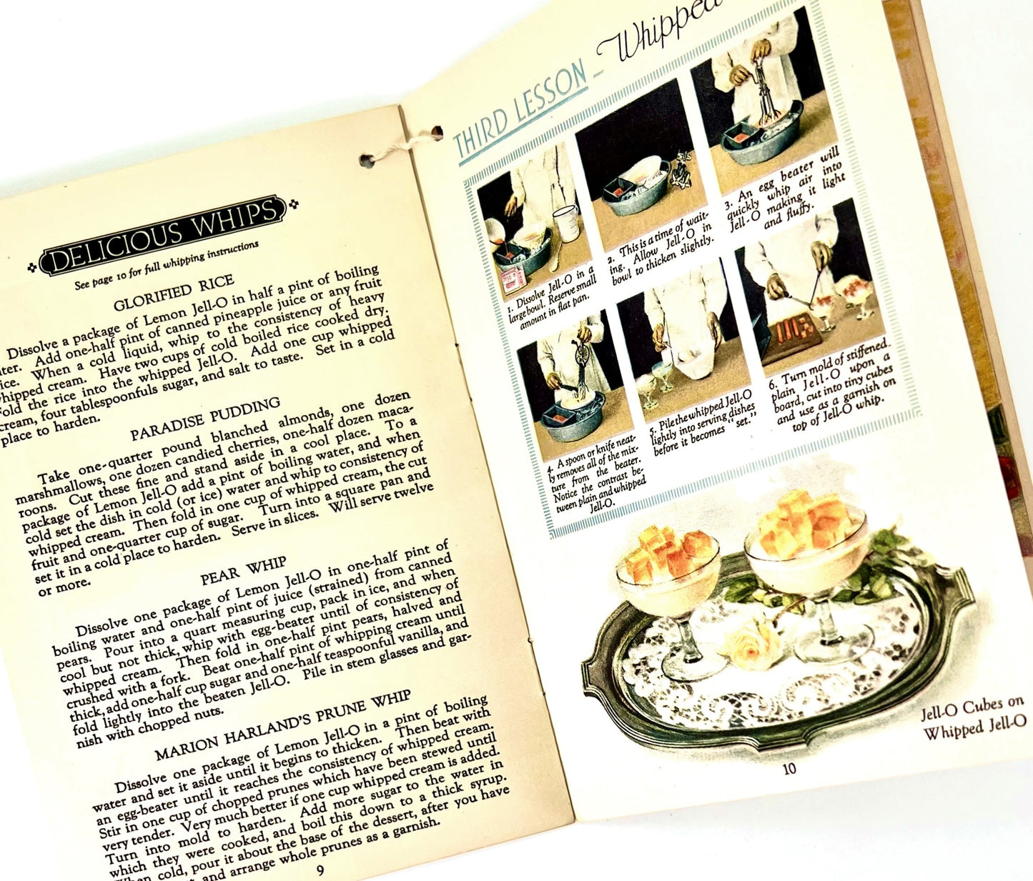 Jello-O Cookbook, 1922, with Jell-O Ice Cream Powder Pamphlet