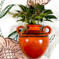 German Wall Pocket, Fire Ember Orange Urn