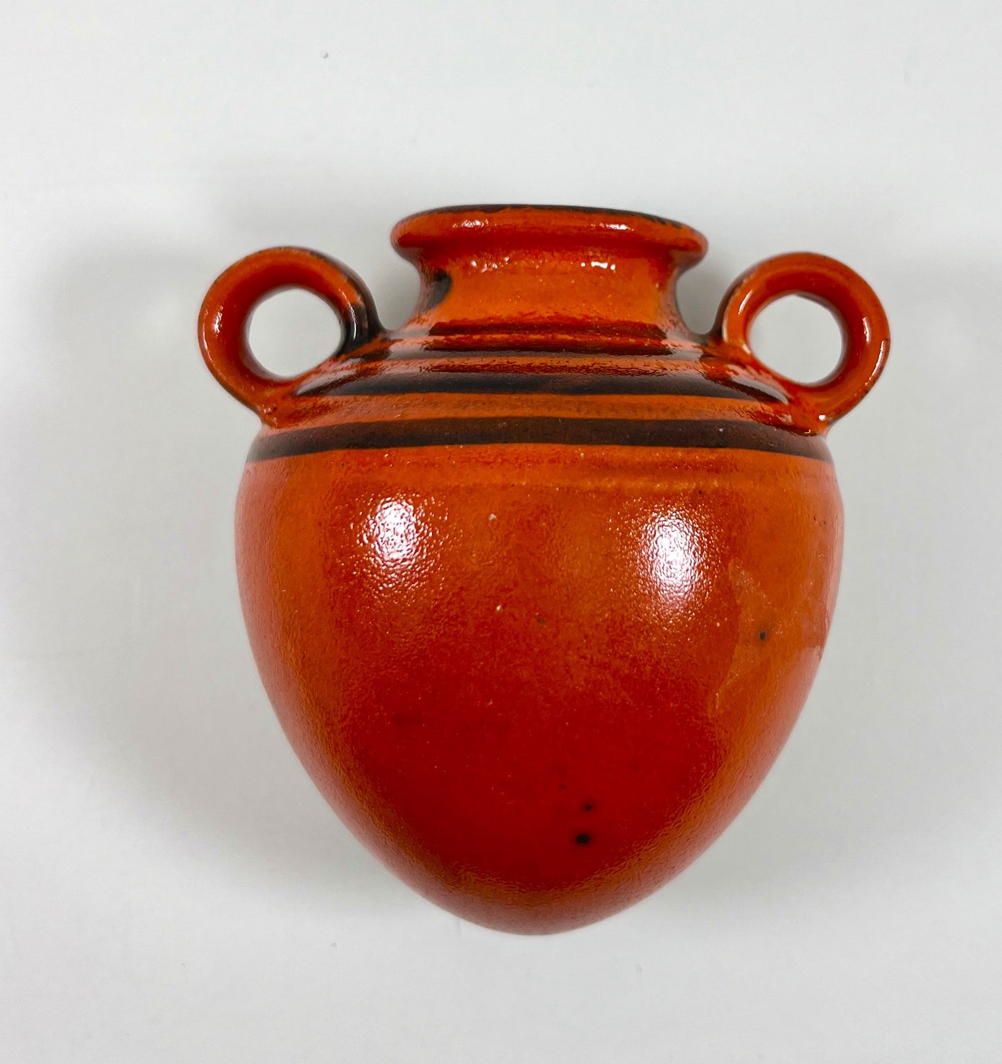 German Wall Pocket, Fire Ember Orange Urn