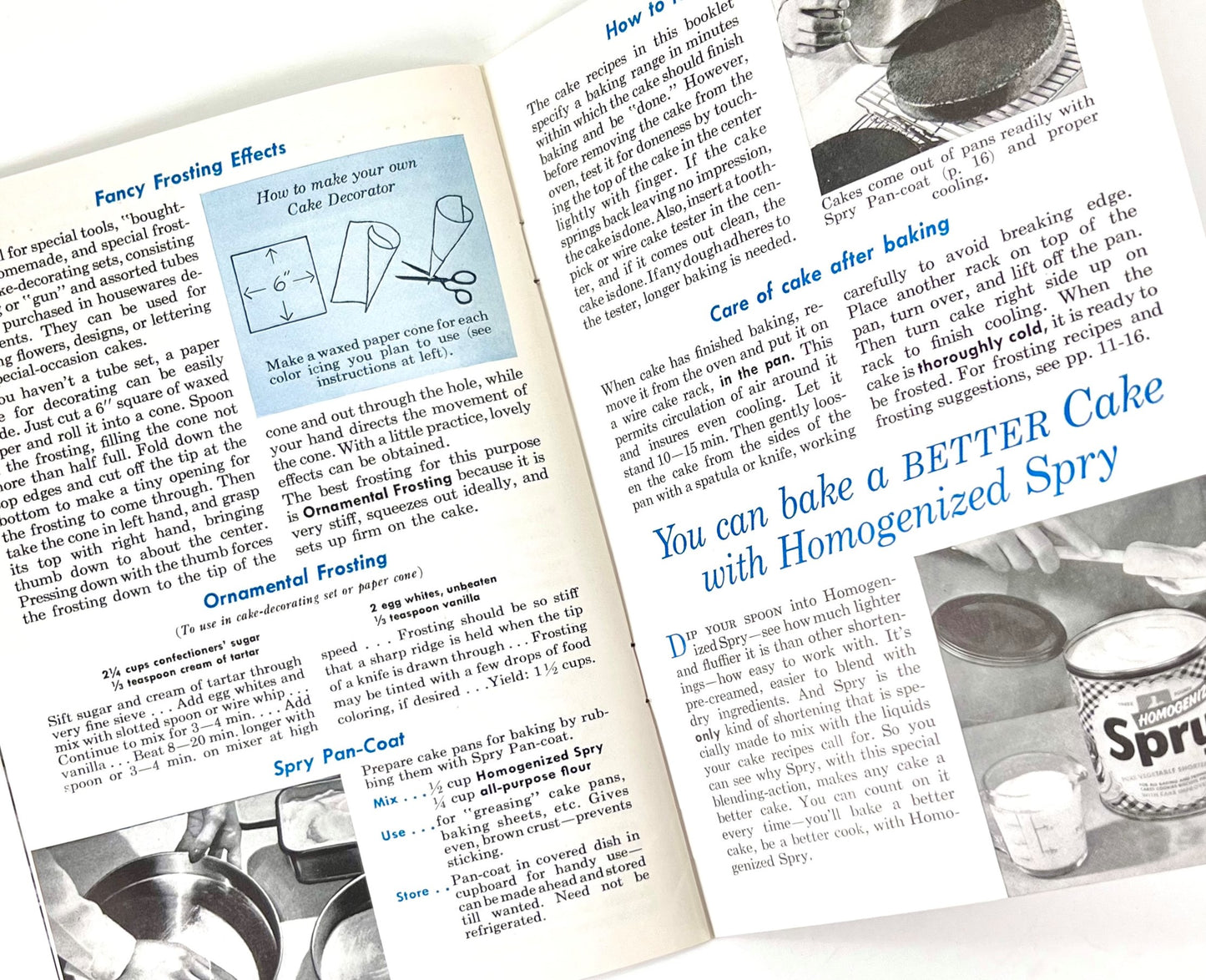 Spry Shortening's 10 Cakes Husbands Like Best Cookbooklet, 1940s