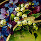 Violets and Lily of the Valley Embossed Flower Postcard, 1908 Edwardian Birthday Greetings