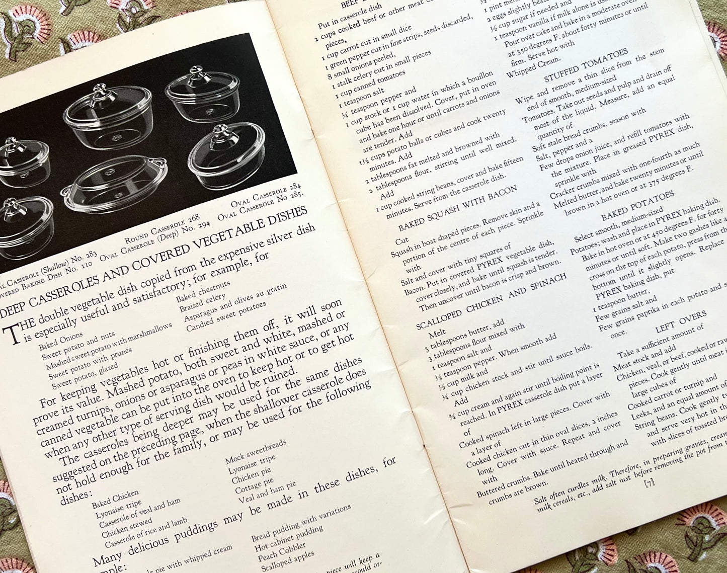 Pyrex Experts Book on Better Cooking, 1924 Recipe Booklet with Friends Promo