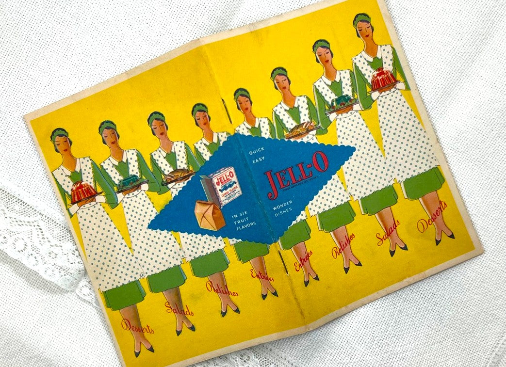 Jell-O Cookbooklet, 1930 Quick Easy Jell-O Wonder Dishes Recipe Booklet