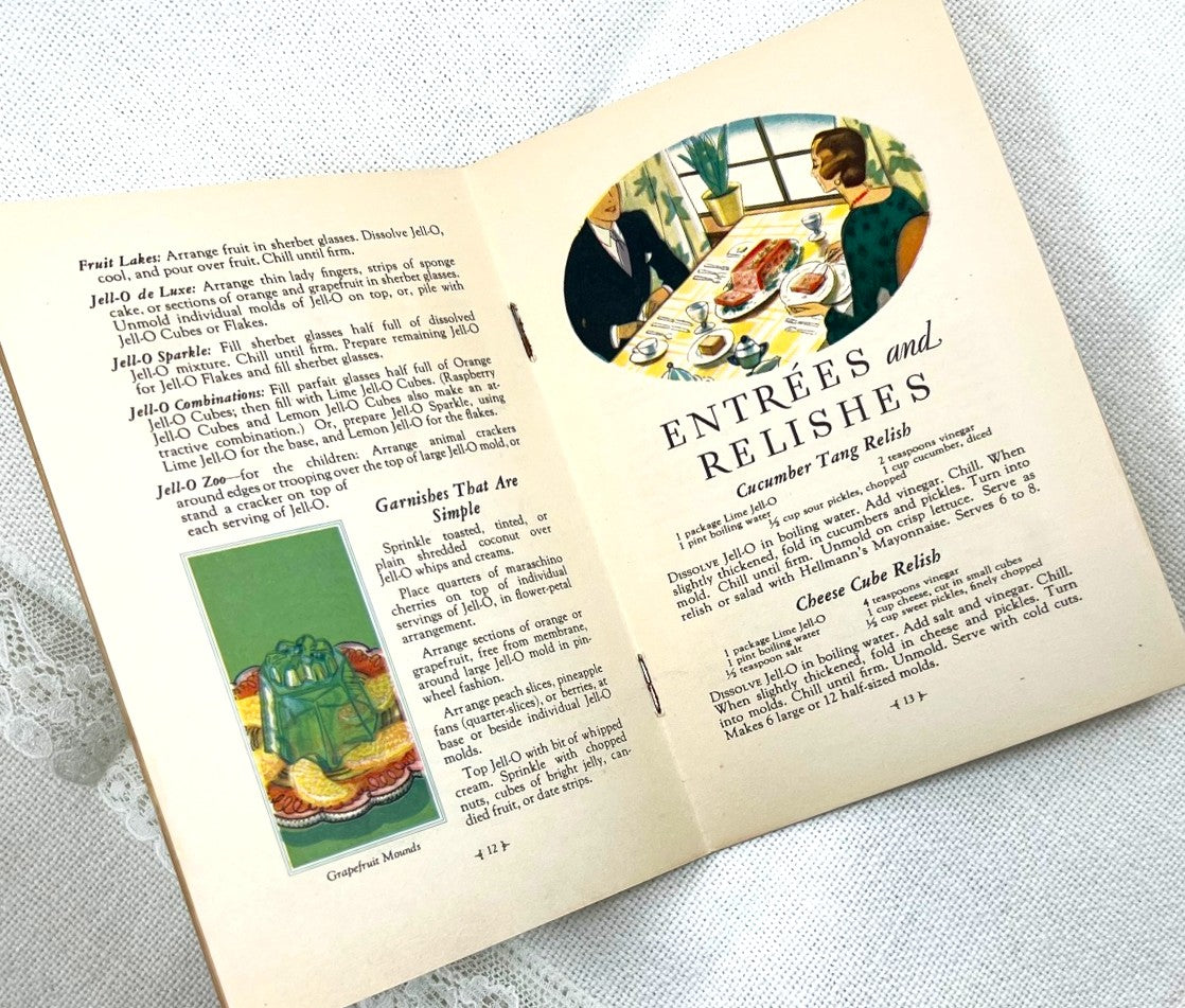 Jell-O Cookbooklet, 1930 Quick Easy Jell-O Wonder Dishes Recipe Booklet