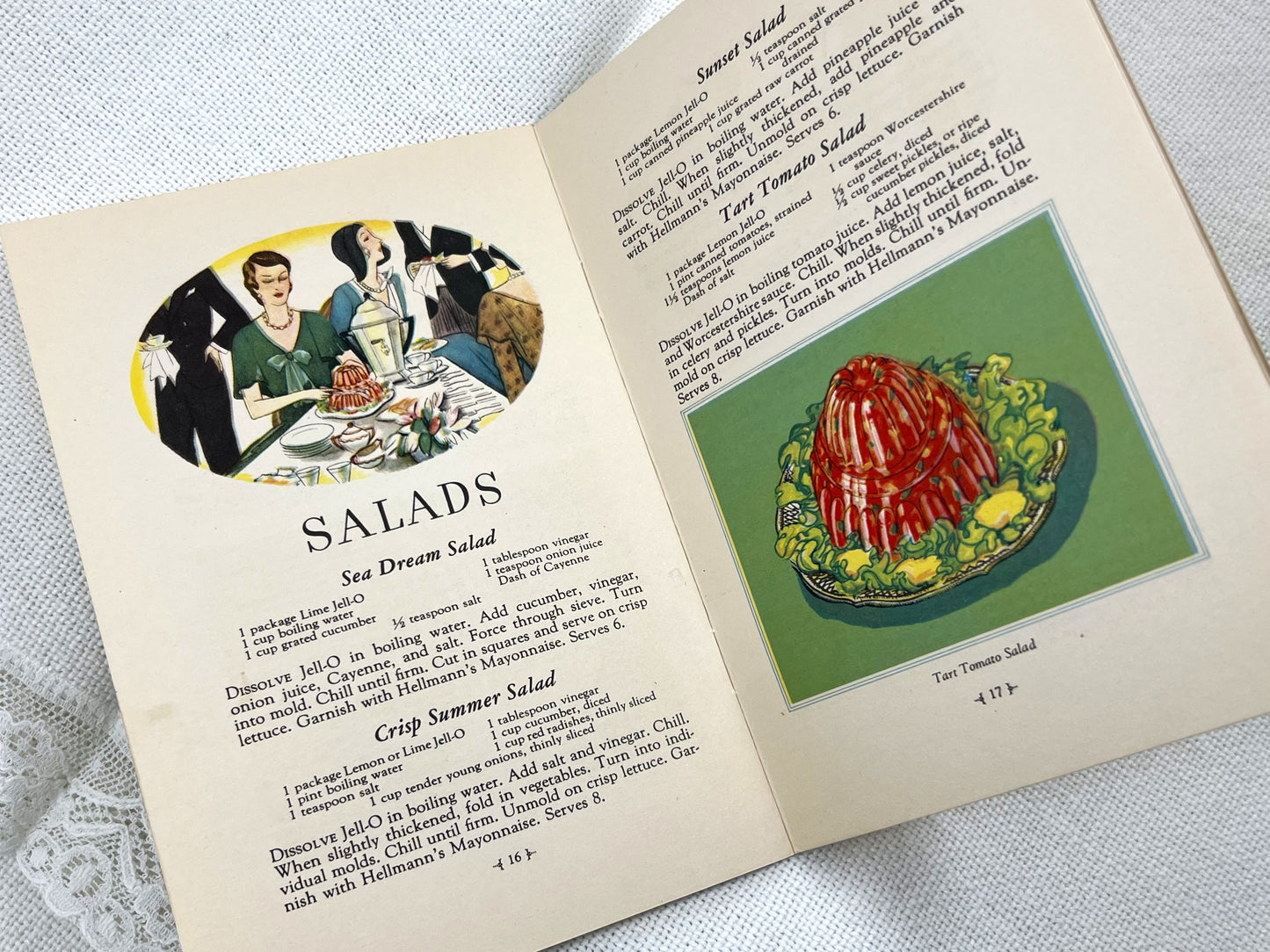 Jell-O Cookbooklet, 1930 Quick Easy Jell-O Wonder Dishes Recipe Booklet